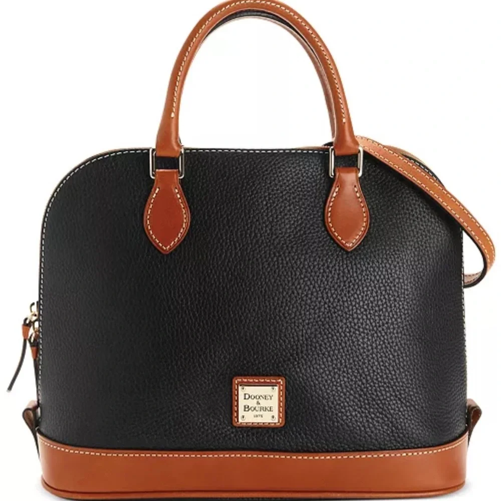 Dooney and Bourke Pebble Leather Zip Top‎ Satchel